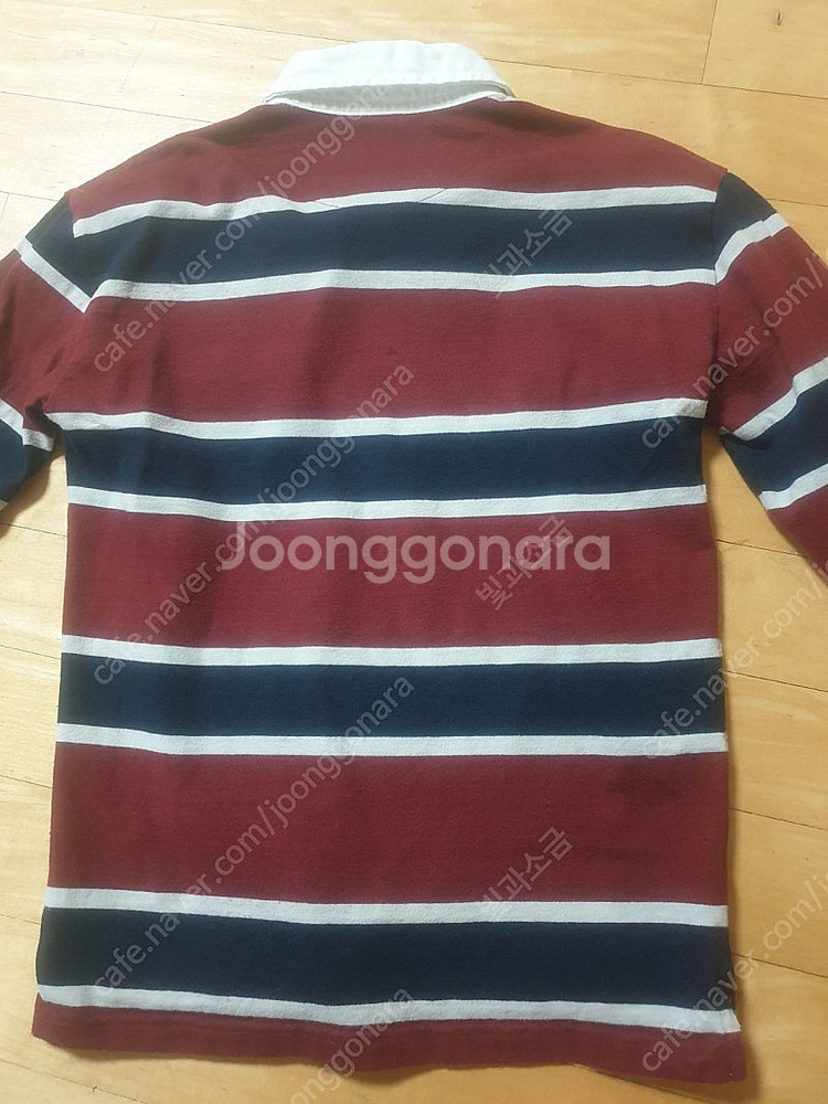 올드네이비 키즈 보이즈 럭비티 보건디 스트라이프 긴팔 ...--4