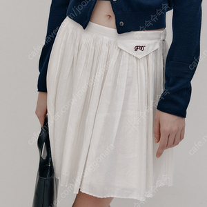 파르벵 Farven PLEATED SHORT SKIRT_WHITE