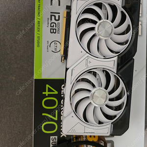 ASUS DUAL 지포스 RTX 4070 SUPER O12G OC D6X 12GB WHITE