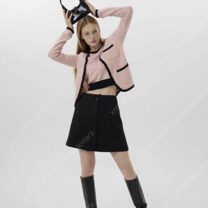 그로브(grove) 니트 가디건 치마 풀세트