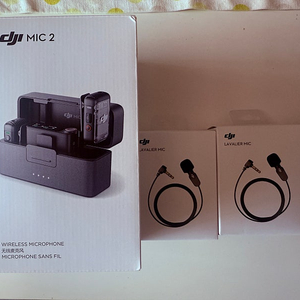 DJI MIC2 단순개봉상품(송신기2 + 수신기1) + DJI 라발리에 2개 팝니다.