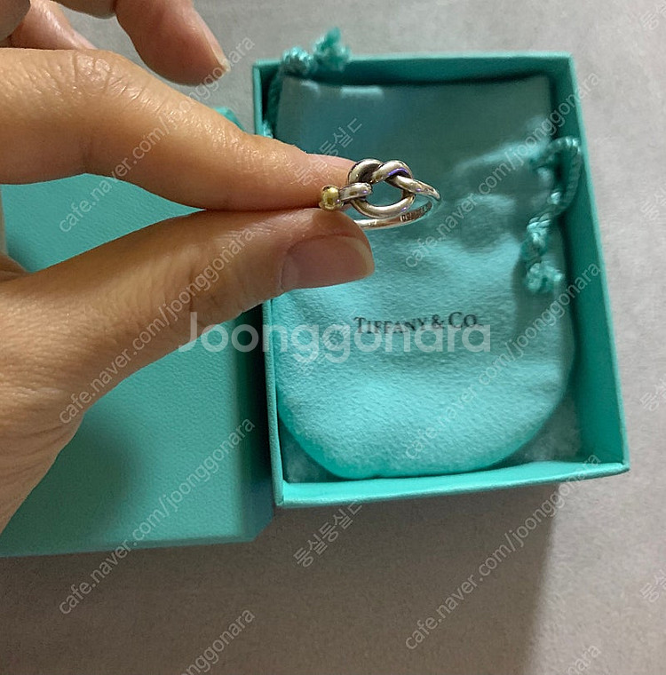 티파니앤코 하트꼬임반지 정품--0