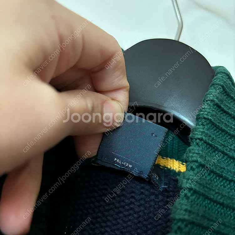 폴로 보이즈 빅포니 배색 니트집업 XL polo 가디건...--5