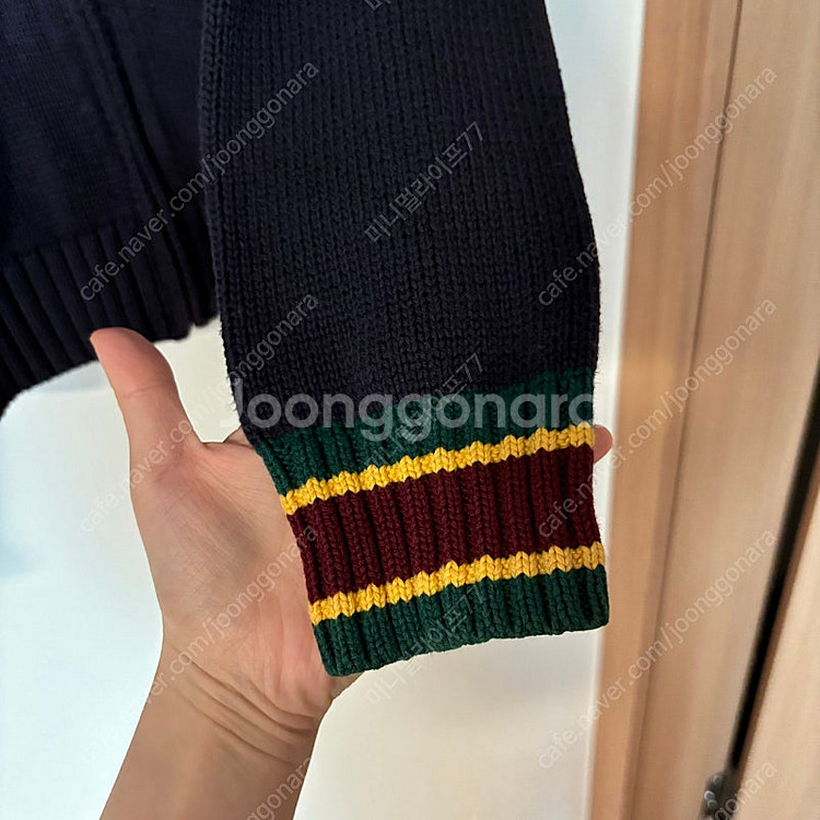 폴로 보이즈 빅포니 배색 니트집업 XL polo 가디건...--6