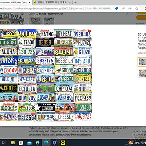 미국 오리지날 50개주 번호판 직접 자동차에 붙착햇던 .........