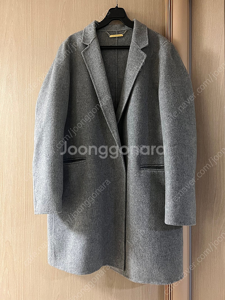 한섬 시스템 울 캐시미어 핸드메이드 코트 하프코트 숏코트 자켓--0