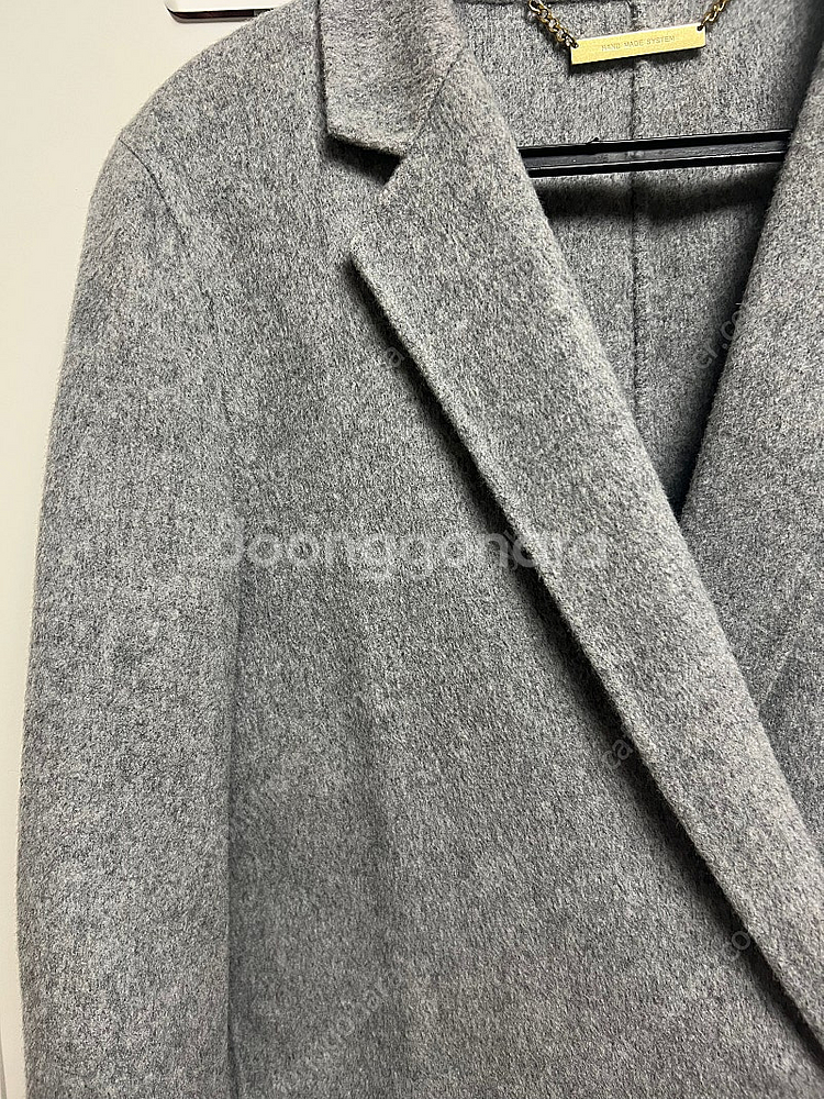 한섬 시스템 울 캐시미어 핸드메이드 코트 하프코트 숏코트 자켓--4