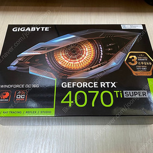 기가바이트 지포스 RTX 4070 Ti SUPER WINDFORCE OC D6X 16GB 미개봉 팝니다.