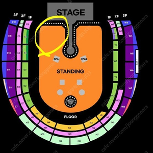 (금) 콜드플레이 막콘 스탠딩 131N번대 단석(1석)