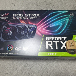 풀박 신품수준 아수스 로그스트릭스 RTX3060Ti O8G GAMING LHR