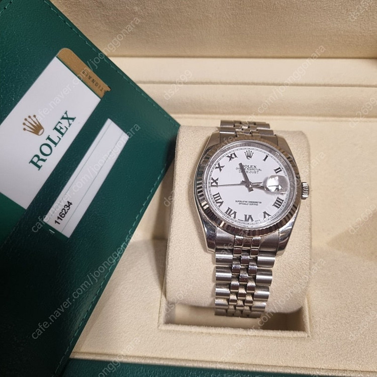 로렉스 데이져스트 116234 화이트 로만 남성용--4