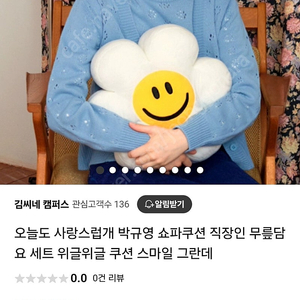 위글위글 스마일쿠션 담요