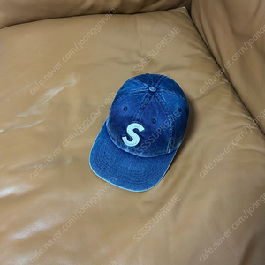 Supreme 슈프림 피그먼트 네이비 S로고 6패널 볼캡 모자 (Pigment Washed Navy)