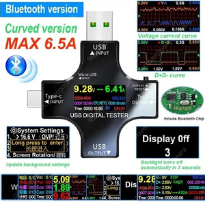 j7-c 블루투스 커브드 usb 전압, 전류 테스터 측정기 팝니다.