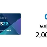 gs25 모바일 상품권 1만(2천 5장) 일괄 8500원에팝니다