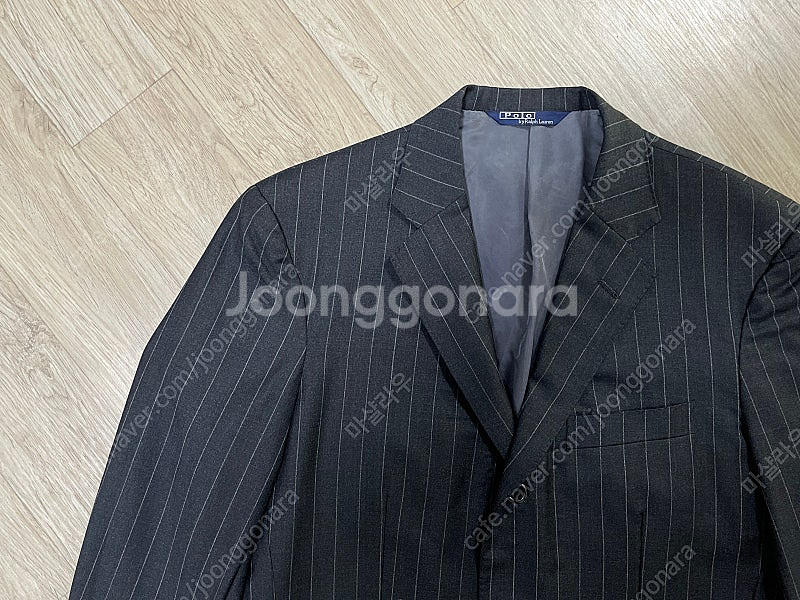 [100] 폴로 랄프로렌 차콜 스트라이프 블레이저--6