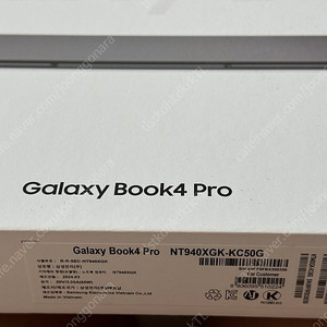 갤럭시북4 GALAXY BOOK4 NT940XGK-KC50G 울트라5 RAM16GB SSD 256g 개봉만한 새상품 판매