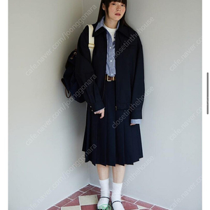 디애피쳐 플리츠 스커트 the aperture Vintage Mac Pleated Skirt (네이비 S)