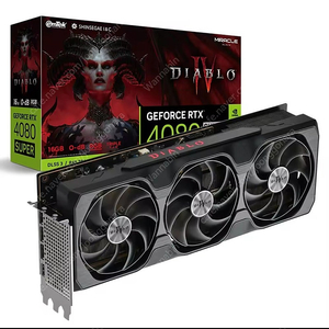 새상품 이엠텍 GEFORCE 지포스 RTX 4080 SUPER MIRACLE 디아블로IV D6X