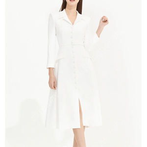 아보아보 slim line belted flare crepe coat dress