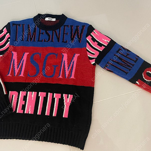 MSGM 키즈 12ans(성인여성 가능) 컬러블록 니트! 1회 착용!