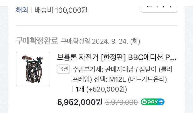 브롬톤 bbc 에디션 p라인 12단--1