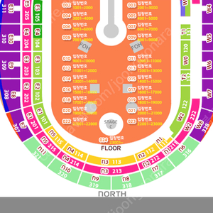 4/16(수) 콜드플레이 내한 공연 지정석 R석 N3구역 3열 2연석