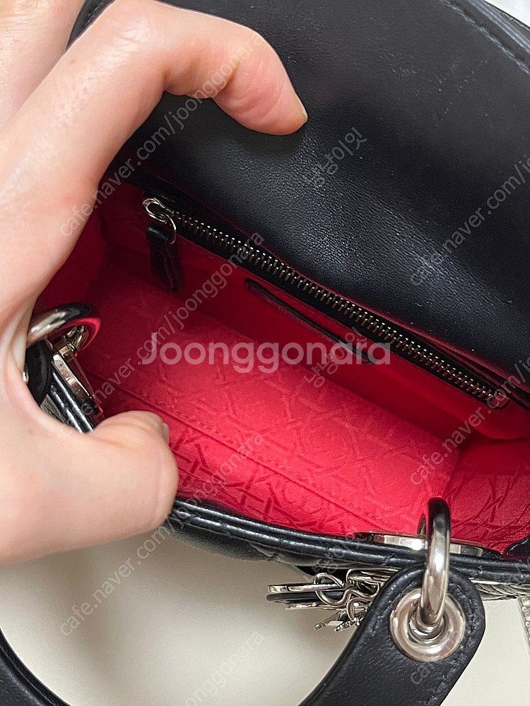 백화점구입/ 디올 레이디백 미니 상태좋아요--9