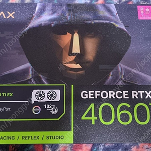 갤럭시 GALAXY 지포스 RTX 4060 Ti EX BLACK OC D6 8GB 미개봉 새상품 팝니다.