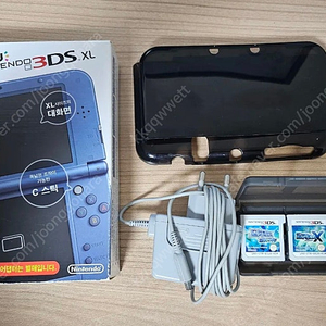 new3dsxl 뉴큰다수 메탈릭블루 풀박스