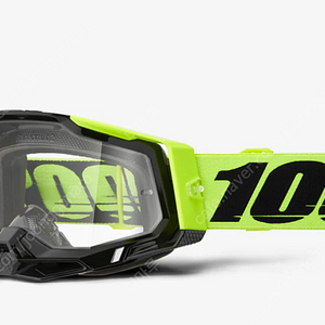 100 % RACECRAFT 2 Goggle Neon Yellow - Clearr 고글