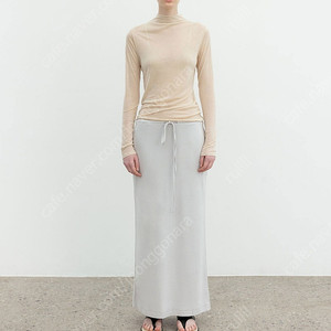 lfm Drawstring Maxi Skirt / Mist Gray :)