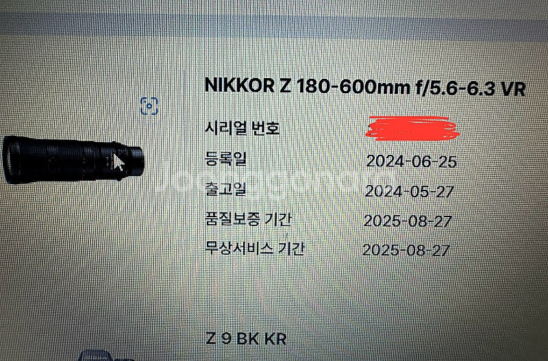 니콘 Z 180-600mm f/5.6-6.3 VR 팝니...--4