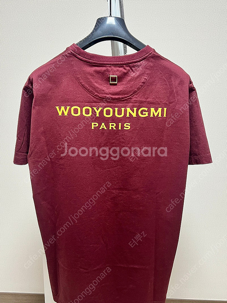 우영미 버건디 반팔 46사이즈--1