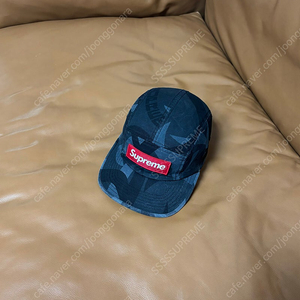 Supreme 슈프림 카모 캠프캡 모자 (Washed Camo Navy)