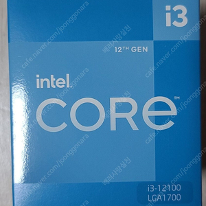 (새제품) 미개봉 CPU intel 12th i3 12100 택포 11.5만