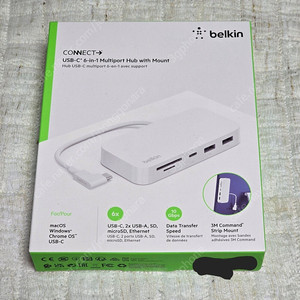 [미개봉]벨킨 6in1 USB C타입 멀티 허브 + 마운트 INC011bt belkin