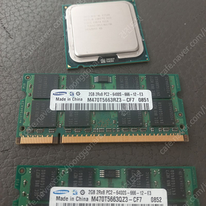 노트북용 core2 duo E7500. ddr2 6400 2gb 2개