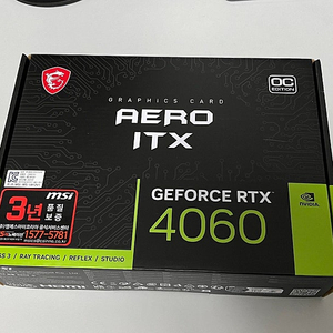 MSI RTX4060 ITX AERO 팝니다 (원팬)