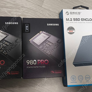 삼성 980pro SSD 2TB 두개 및 오리코인클로저