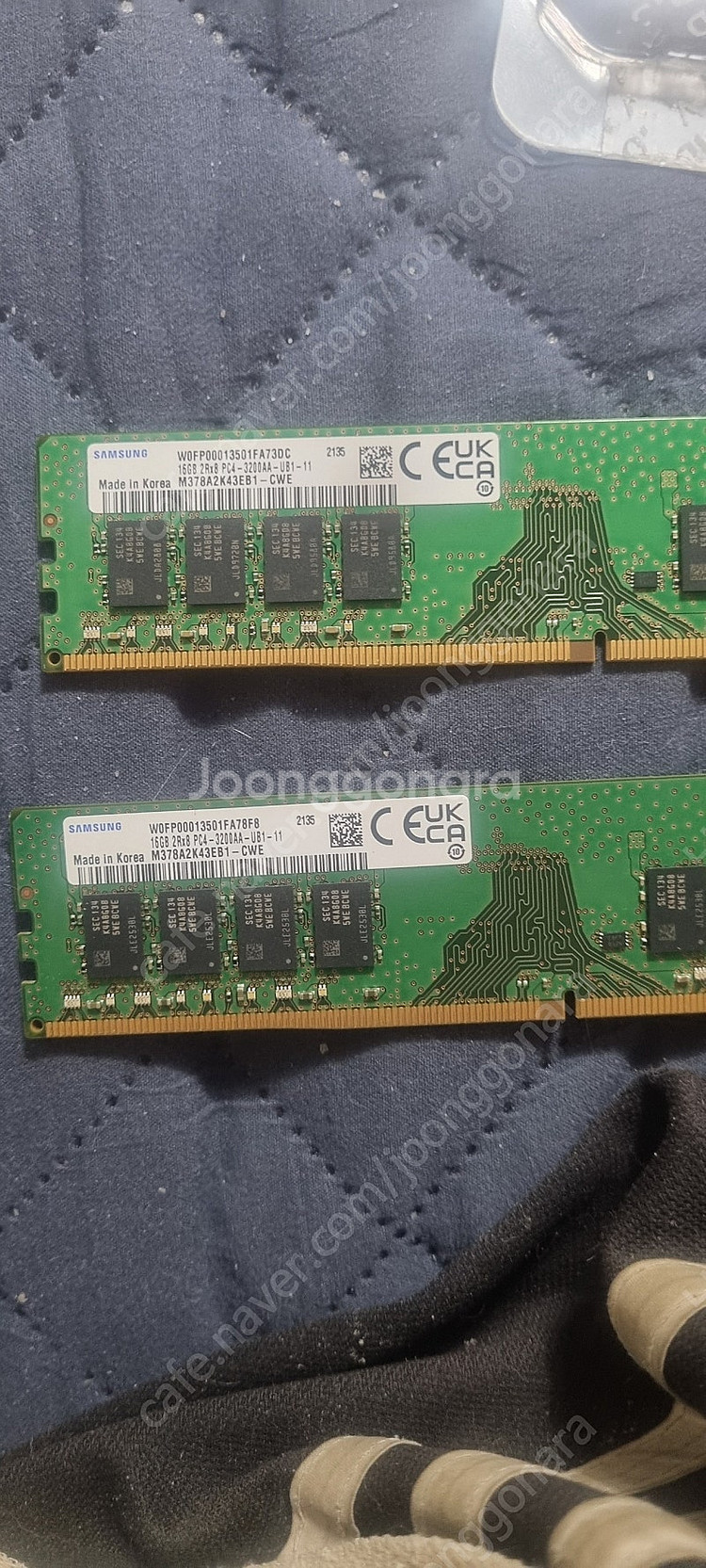 삼성 데스크탑 16GB DDR4-3200AA램 2개--0