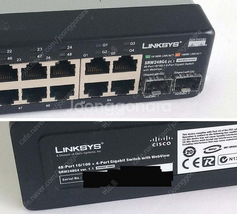 Linksys SWR248G4 48switch hub--1