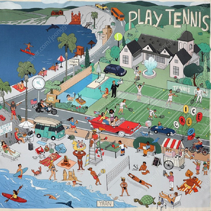 STUDIO YARN )스튜디오얀 플레이테니스 PLAY TENNIS(90x90)스카프 머플러