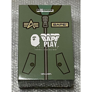 베어브릭 <BAPE 베이프 카모샤크X 알파인더스트리 ALPHA> 400% 100% 세트