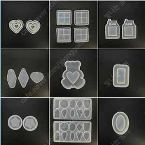 레진아트 실리콘 몰드 일괄 판매(쉐이커, 네임택, 키링 몰드)