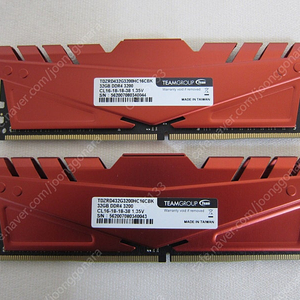 TeamGroup T-Force DDR4-3200 CL16 DARK Z RED 64GB(32Gx2)