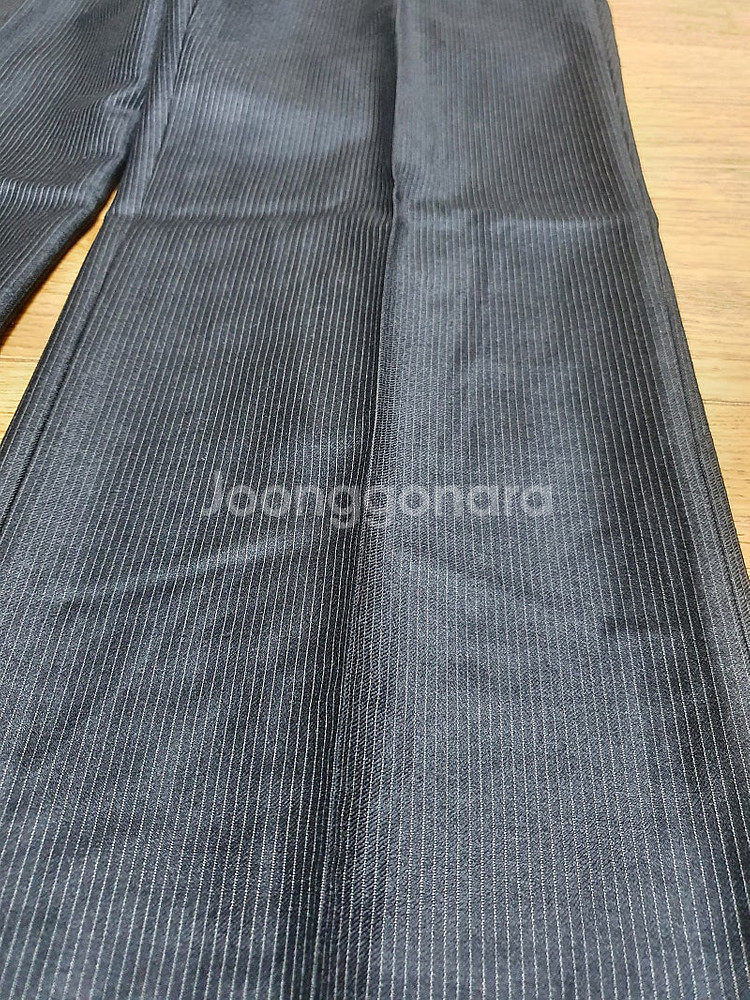 [워모] 겨울 FW 모직 바지 블랙 스트라이프 팬츠 3...--1