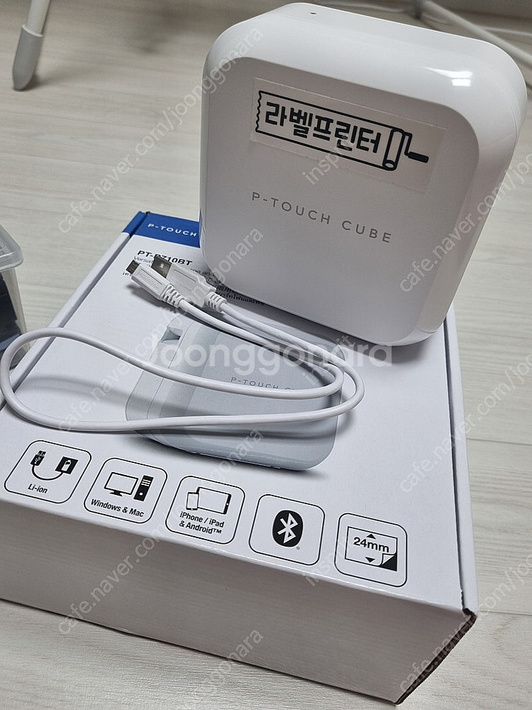 브라더 라벨프린터 PT-P710BT 화이트 + 라벨지--1