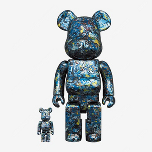 BEARBRICK 베어브릭 400%+100% 잭슨 폴록 스튜디오 크롬 버전 미개봉 새상품 앤디워홀 칸딘스키 몬드리안 마크로스코