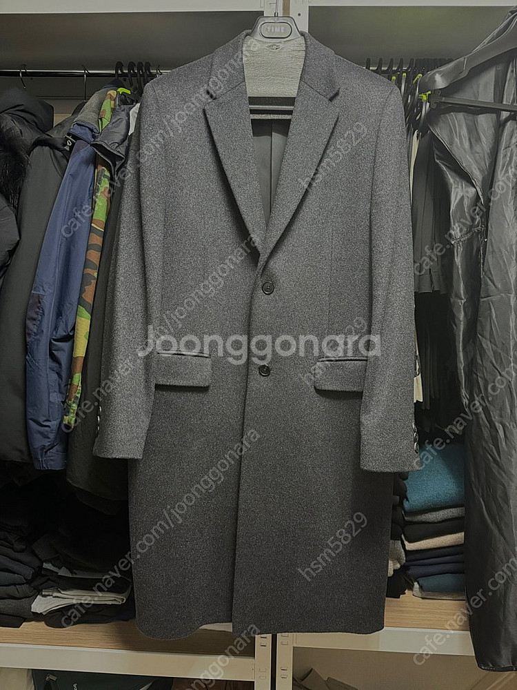 [1회착용]22FW 타임옴므 캐시미어 100% 싱글코트...--0